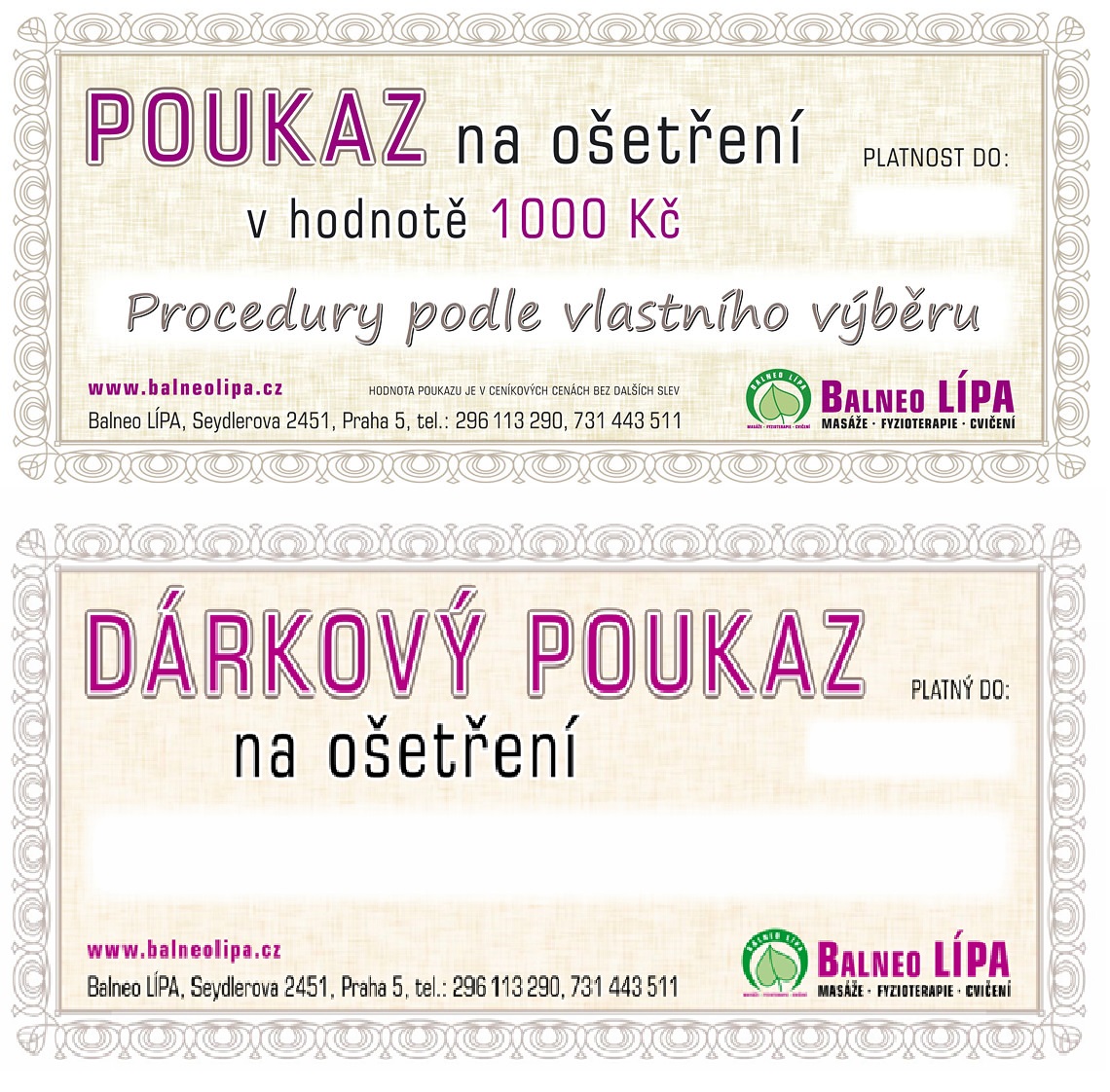 Dárkové poukazy